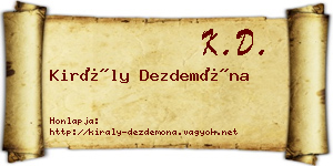 Király Dezdemóna névjegykártya